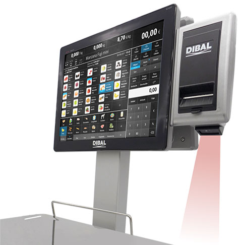 New optional built-in scanner in Dibal scales