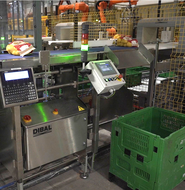 Automatic checkweighers and metal detectors for potato mesh bags