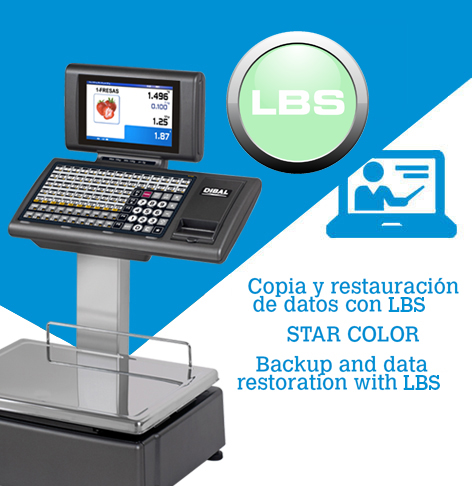 How to backup and restore data from Dibal Star Color scales via LBS software