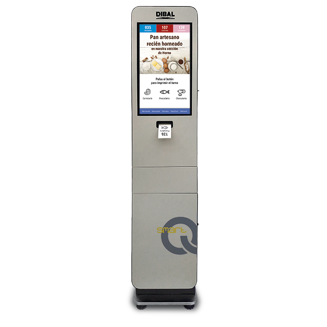 Interactive Smart Q model kiosks Dibal