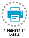 1 printer 3" labels