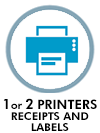 1 or 2 printers receipts and labels