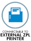 Connectable to external ZPL printer