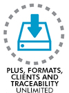 Unlimited plus, formats, clients and Traceability