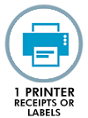 1 receipts or labels printer