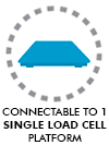 Connectable to 1 single load cell platform