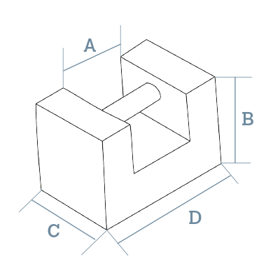 Pesas patrón rectangulares M1 - M2
